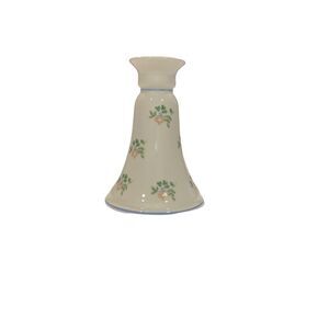 Vintage Royal Tara Pink Floral Bone China Pillar Candle Holder Ireland Cottage